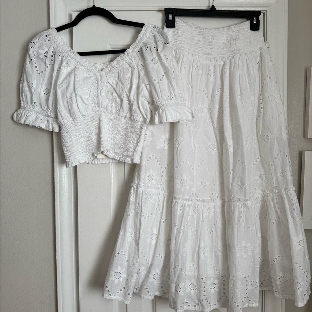 Jennifer & Grace White Eyelet Set